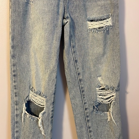 PacSun Distressed High Rise Straight Leg Jeans Button Fly size 23 - Picture 4 of 17